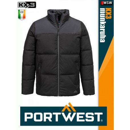 Portwest KX3 BLACK prémium technikai télikabát - munkaruha