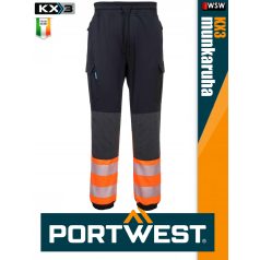   Portwest KX3 BLACK_ORANGE prémium flexi deréknadrág - munkaruha