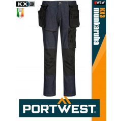   Portwest KX3 BLUE prémium technikai lengőzsebes farmernadrág - munkaruha