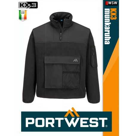 Portwest KX3 BLACK prémium technikai polárkabát - munkaruha