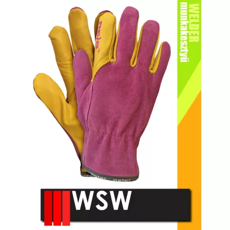 WSW LAMPART női bőr munkakesztyű - 12 pár/csomag