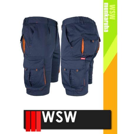 WSW DIRECTO NAVYORANGE technikai stretch rövidmunkanadrág - munkaruha