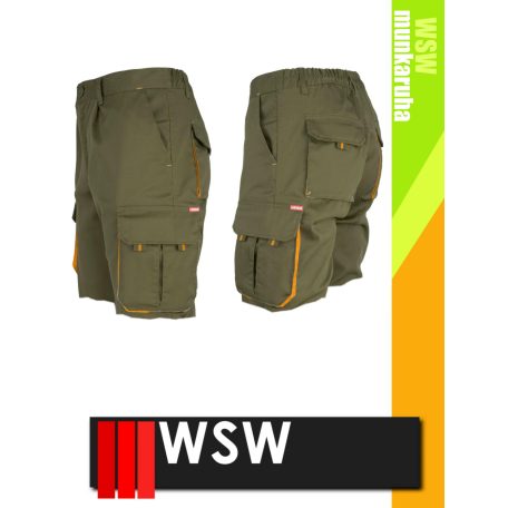 WSW DIRECTO OLIVE technikai stretch rövidmunkanadrág - munkaruha
