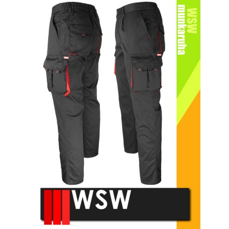 WSW DIRECTO BLACKRED technikai stretch derekas munkanadrág - munkaruha