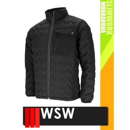 WSW SLIMWORK BLACK DISON technikai rugalmas átmeneti kabát - munkaruha