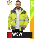 WSW YELLOW FORMEN technikai bélelt láthatósági télikabát - munkaruha