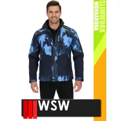  WSW SLIMWORK NAVY HAGA technikai rugalmas softshell kabát - munkaruha