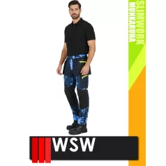   WSW SLIMWORK NAVY HAGA technikai rugalmas softshell deréknadrág - munkaruha