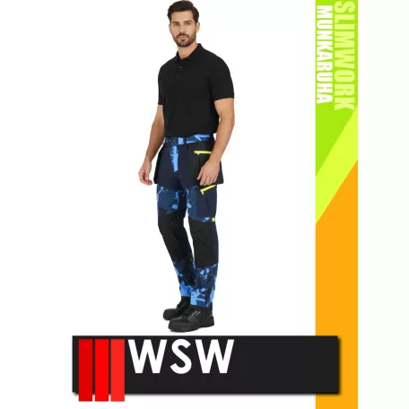 WSW SLIMWORK NAVY HAGA technikai rugalmas softshell deréknadrág - munkaruha