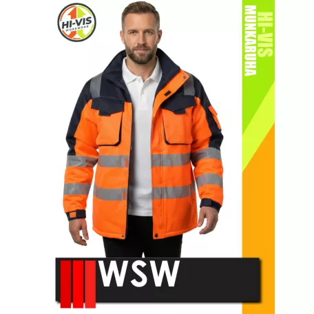 WSW ORANGE JAC technikai bélelt láthatósági télikabát - munkaruha