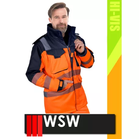 WSW ORANGE JAC technikai bélelt láthatósági télikabát - munkaruha