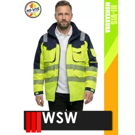 WSW YELLOW JAC technikai bélelt láthatósági télikabát - munkaruha