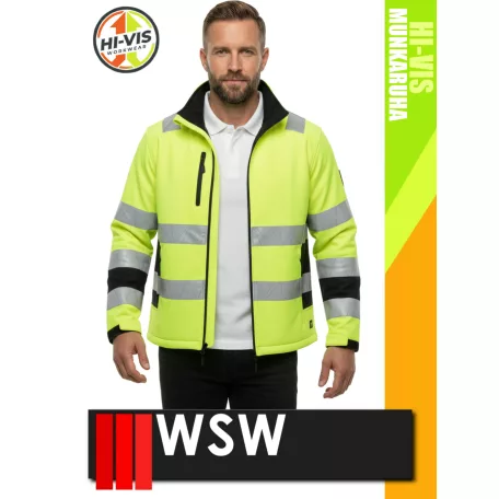 WSW YELLOW KRAST technikai kevertszálas láthatósági pulóver - munkaruha