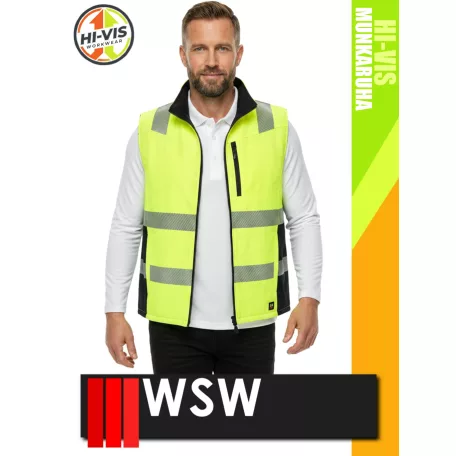 WSW YELLOW LASER technikai bélelt láthatósági derekas mellény - munkaruha