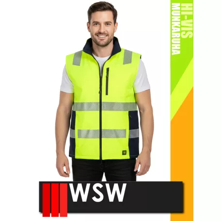 WSW YELLOW LASER technikai bélelt láthatósági derekas mellény - munkaruha