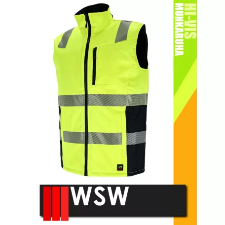 WSW YELLOW LASER technikai bélelt láthatósági derekas mellény - munkaruha