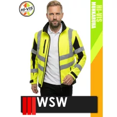   WSW YELLOW MALMO 2IN1 technikai cippzáros softshell kabát - munkaruha