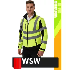   WSW YELLOW MALMO 2IN1 technikai cippzáros softshell kabát - munkaruha