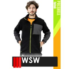   WSW HARVER COOL BLACKHV POLSHELL technikai kevertszálas softshell polár - munkaruha