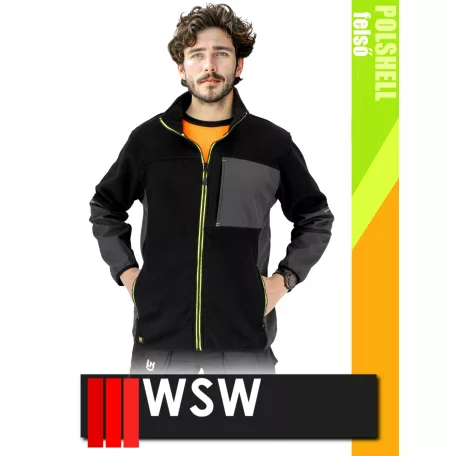 WSW BLACKHVY POLSHELL technikai kevertszálas softshell polár - munkaruha