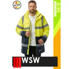   WSW YELLOW PROSPECT 4IN1 technikai bélelt láthatósági télikabát - munkaruha