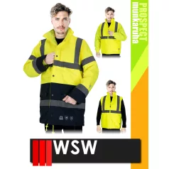   WSW YELLOW PROSPECT 4IN1 technikai bélelt láthatósági télikabát - munkaruha
