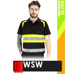  WSW RAUT BLACKHV technikai stretch galléros póló - munkaruha