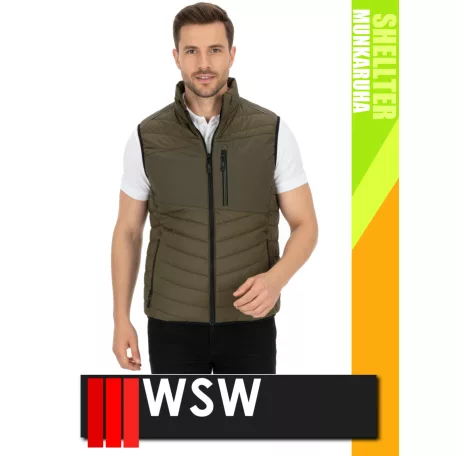 WSW SLIMWORK GREEN SHELLTER technikai rugalmas átmeneti kabát - munkaruha