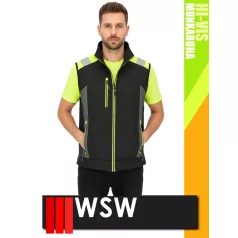   WSW BLACKHVY SHELLVEST technikai cippzáros softshell mellény - munkaruha