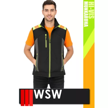 WSW BLACKHVOY SHERO technikai cippzáros softshell mellény - munkaruha