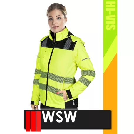 WSW YELLOW VOLTER technikai bélelt női láthatósági télikabát - munkaruha