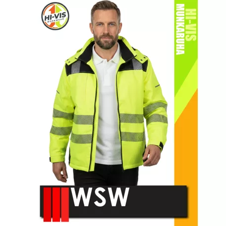 WSW YELLOW VOLTER technikai bélelt láthatósági télikabát - munkaruha