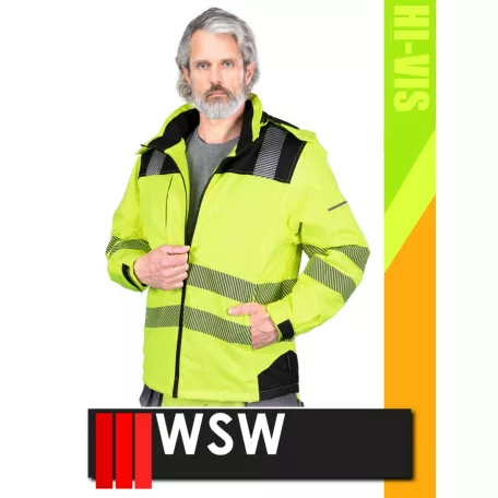 WSW YELLOW VOLTER technikai bélelt láthatósági télikabát - munkaruha