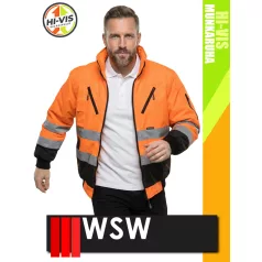   WSW ORANGE XVERT technikai bélelt láthatósági télikabát - munkaruha
