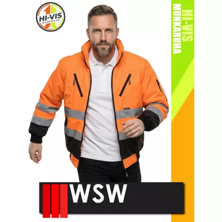WSW ORANGE XVERT technikai bélelt láthatósági télikabát - munkaruha