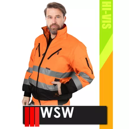 WSW ORANGE XVERT technikai bélelt láthatósági télikabát - munkaruha