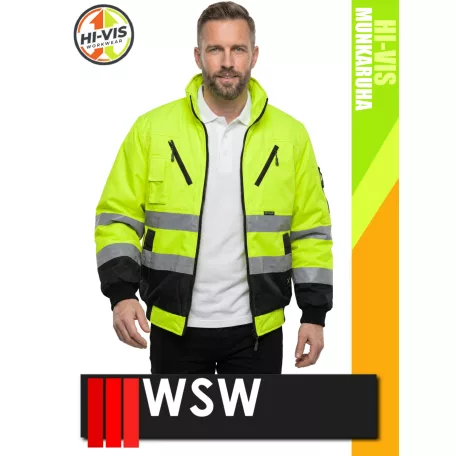 WSW YELLOW XVERT technikai bélelt láthatósági télikabát - munkaruha