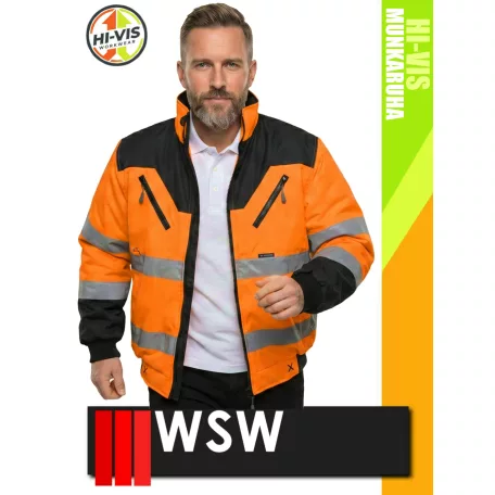 WSW ORANGE XVERT technikai bélelt láthatósági télikabát - munkaruha