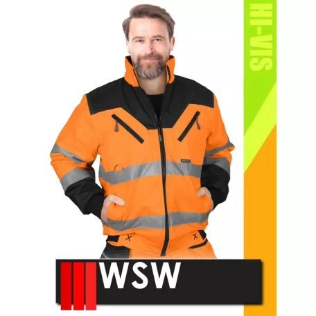 WSW ORANGE XVERT technikai bélelt láthatósági télikabát - munkaruha