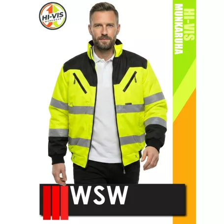 WSW YELLOW XVERT technikai bélelt láthatósági télikabát - munkaruha