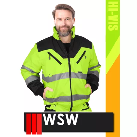 WSW YELLOW XVERT technikai bélelt láthatósági télikabát - munkaruha