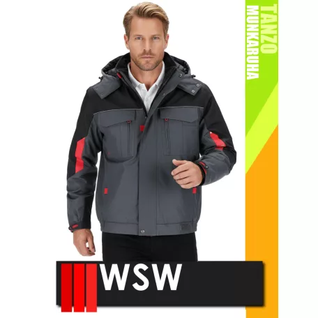 WSW TANZO GREYRED 3IN1 technikai téli bélelt munkakabát - munkaruha