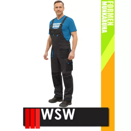 WSW FORMEN ANTHRACITEBLUE technikai kevertszálas bélelt téli kantáros munkanadrág - munkaruha