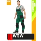 WSW FORMEN GREEN technikai kevertszálas bélelt téli kantáros munkanadrág - munkaruha