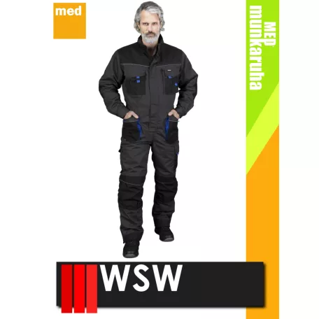 WSW FORMEN ANTHRACITEBLUE technikai kevertszálas bélelt téli overál - munkaruha