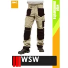 WSW FORMEN BEIGE technikai kevertszálas téli bélelt derekas munkanadrág - munkaruha