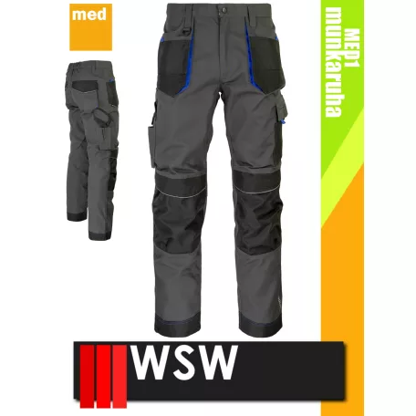 WSW FORMEN ANTHRACITEBLUE technikai kevertszálas téli bélelt derekas munkanadrág - munkaruha