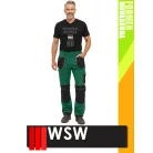 WSW FORMEN GREEN technikai kevertszálas téli bélelt derekas munkanadrág - munkaruha