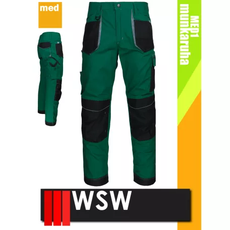 WSW FORMEN GREEN technikai kevertszálas téli bélelt derekas munkanadrág - munkaruha