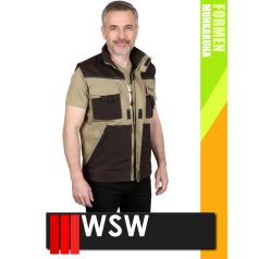   WSW FORMEN BEIGE technikai kevertszálas téli bélelt mellény - munkaruha